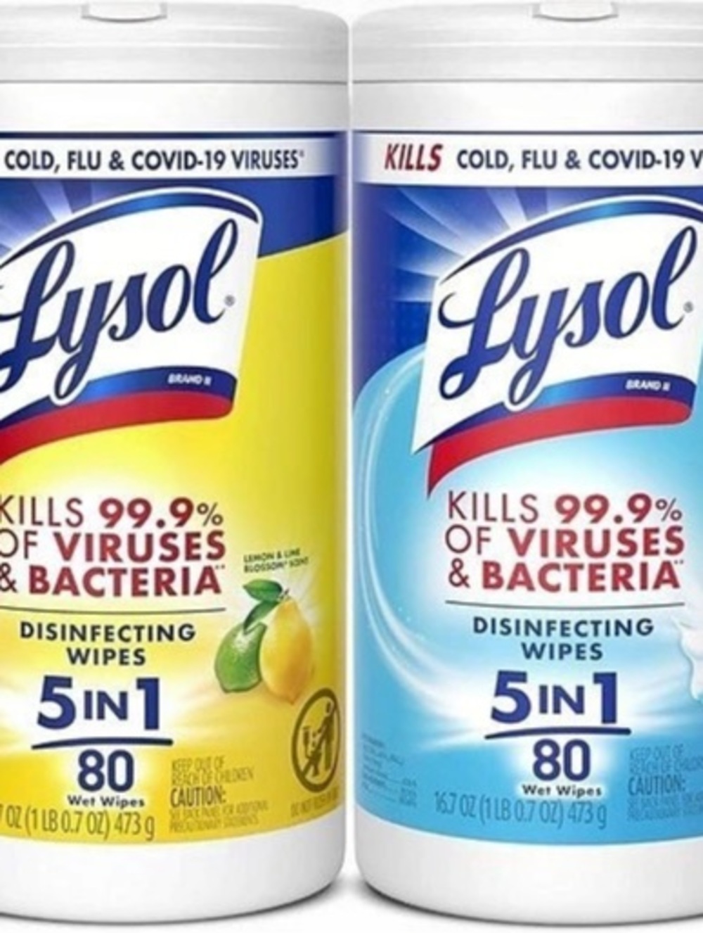 Lysol Disinfecting Wipes 5 in 1 80 Count